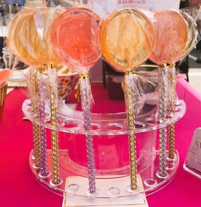 Bling Stick lollipops in holder