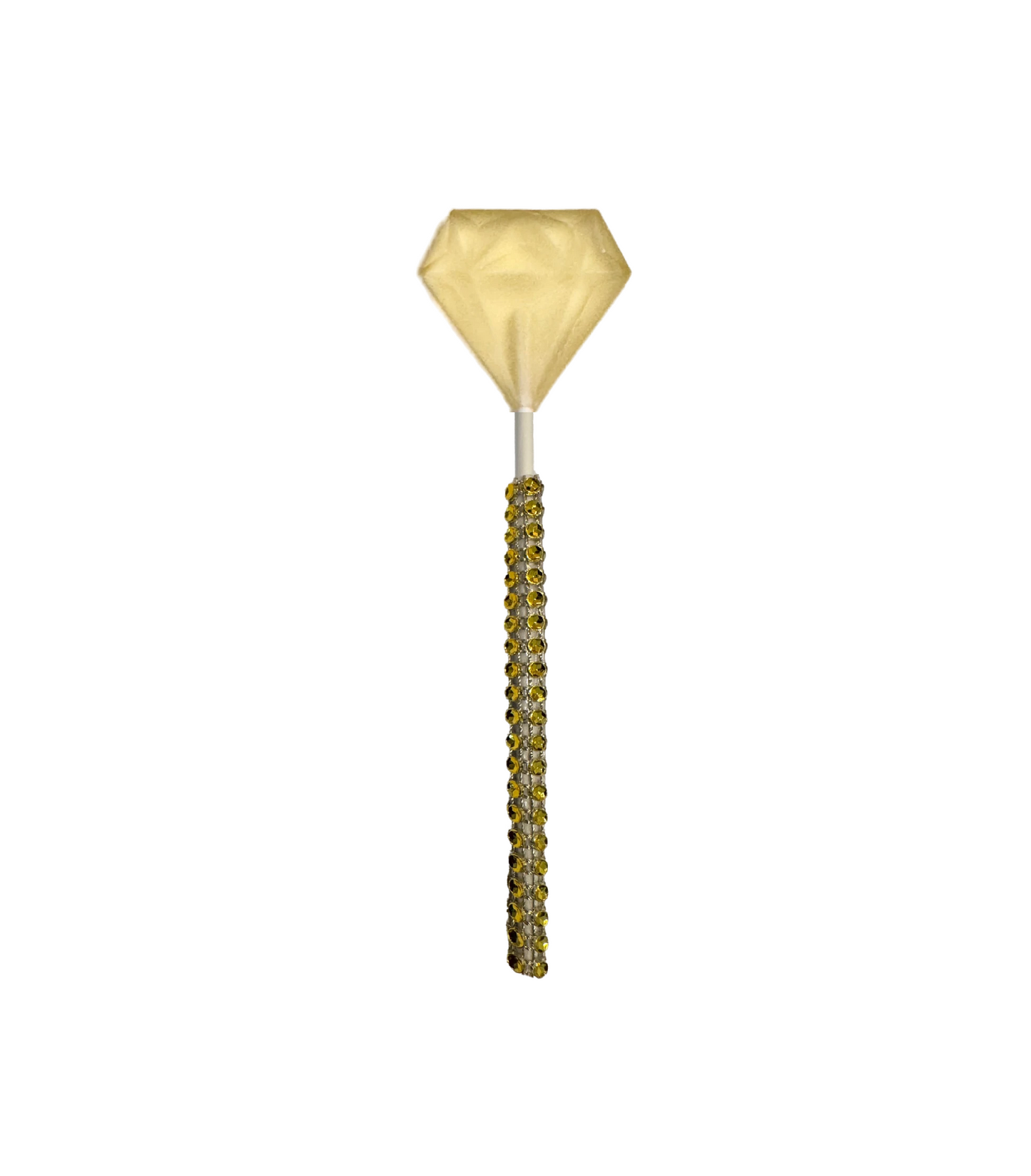 Diamond Lollipop on Gold Bling Stick