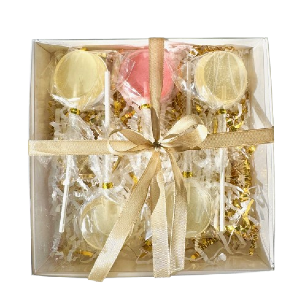 1.5" Lollipops 5pc Gift Box with Ribbon